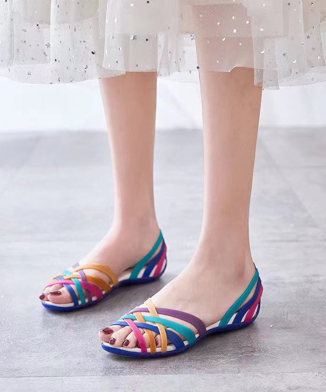 Summer Colorful Navy Jelly Hollow Out Walking Sandals