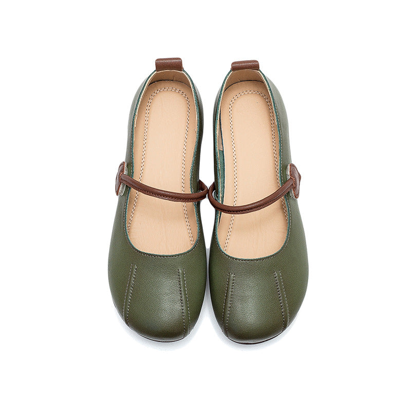 Spring Summer Retro Leather Casual Shoes