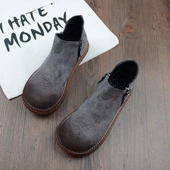 Cozy Autumn Vintage Handmade Comfort Short Boots Women