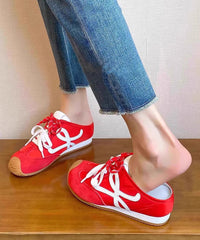 Casual Brown Suede Splicing Slide Sandals Lace Up