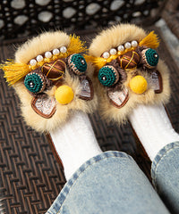 Handmade Flats Comfortable Tiger Head Shoes