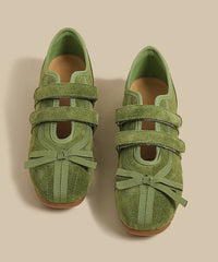 Rose Suede Beautiful Splicing Flat Shoes For Women