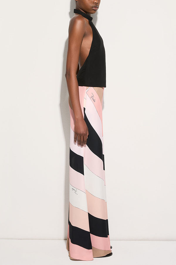 Unique Printed Backless Casual Wide Leg Jumpsuit