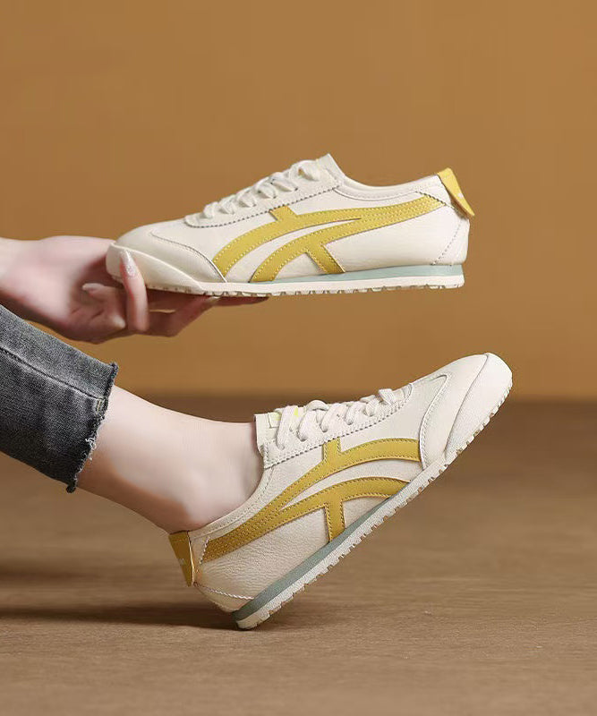 Chic Splicing Flat Shoes Blue Faux Leather Lace Up