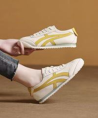 Chic Splicing Flat Shoes Blue Faux Leather Lace Up