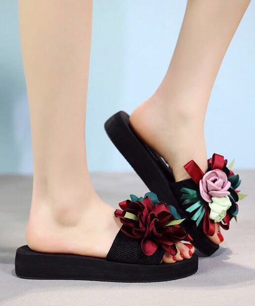 Vacation Flower Beach Slide Sandals