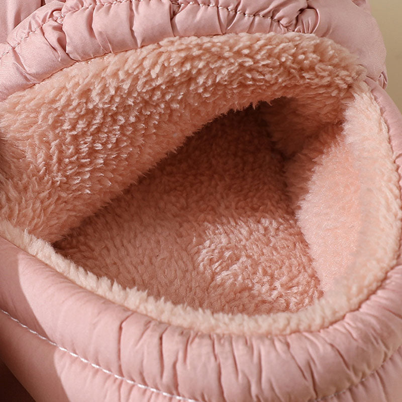 Winter Grid Household Warm Cotton Shoes
