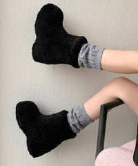 White Fuzzy Fur Fluffy Platform Fashion Thick Warm Boots