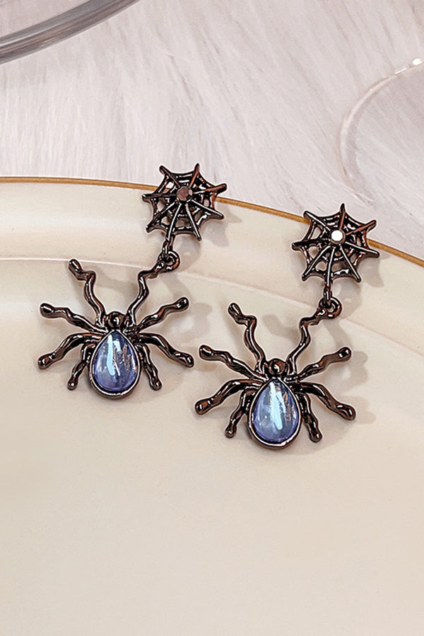 Moonstone Dark Spider Earrings