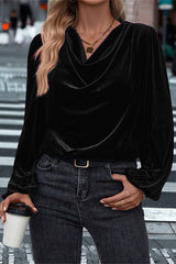 Velvet Long-sleeved Loose Casual Top