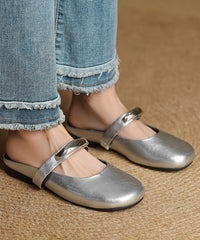 Red Faux Leather Soft Splicing Slide Sandals