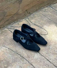 Stylish Leopard Splicing Cross Strap Suede Flats Shoes