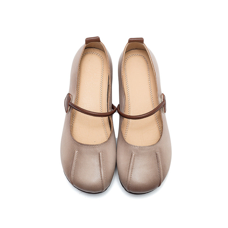 Spring Summer Retro Leather Casual Shoes