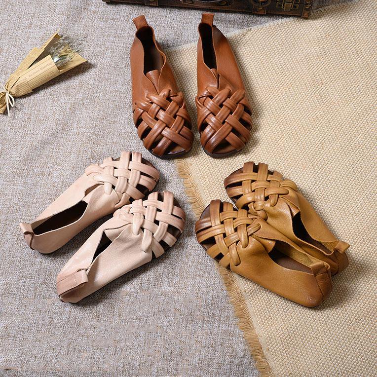 Water Sandals White Cowhide Leather Walking Sandals