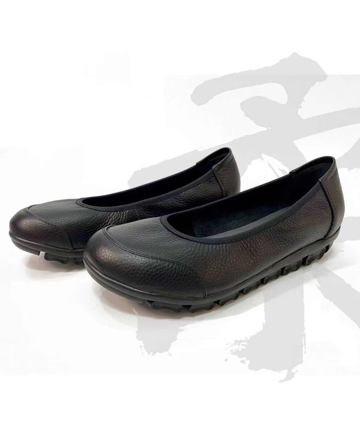 Beautiful Comfortable Flat Shoes For Rose Cowhide Leather