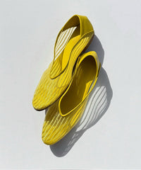 Yellow Breathable Mesh Flat Feet Shoes Splicing Stylish Women