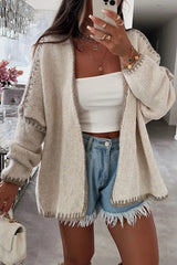 Casual Long-sleeved Loose Knitted Cardigan