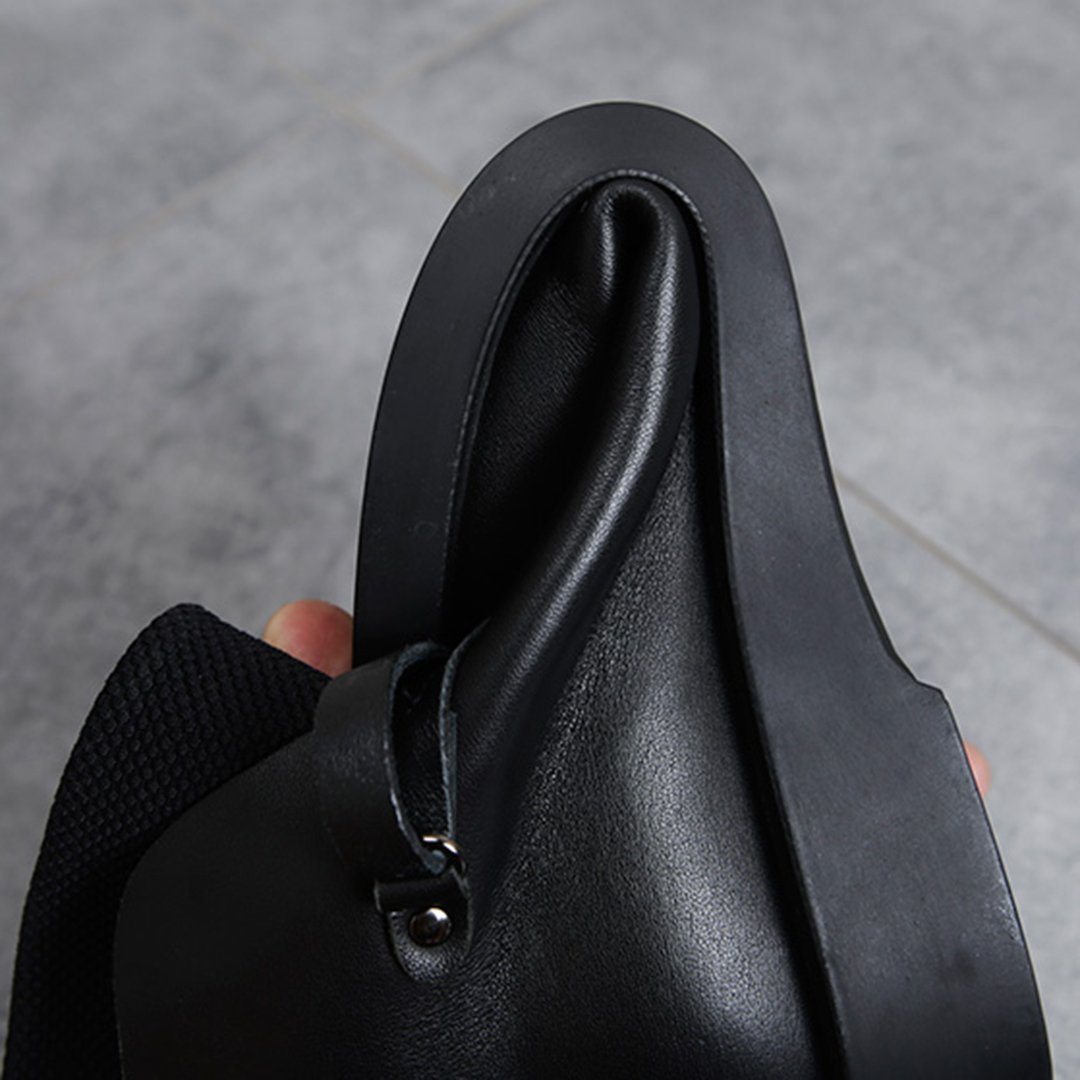 Cozy Vintage Leather Paneled Flats Martin Boots