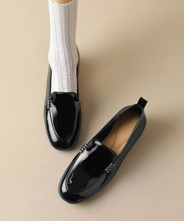 Stylish Splicing Chunky Loafer Shoes Red Sheepskin