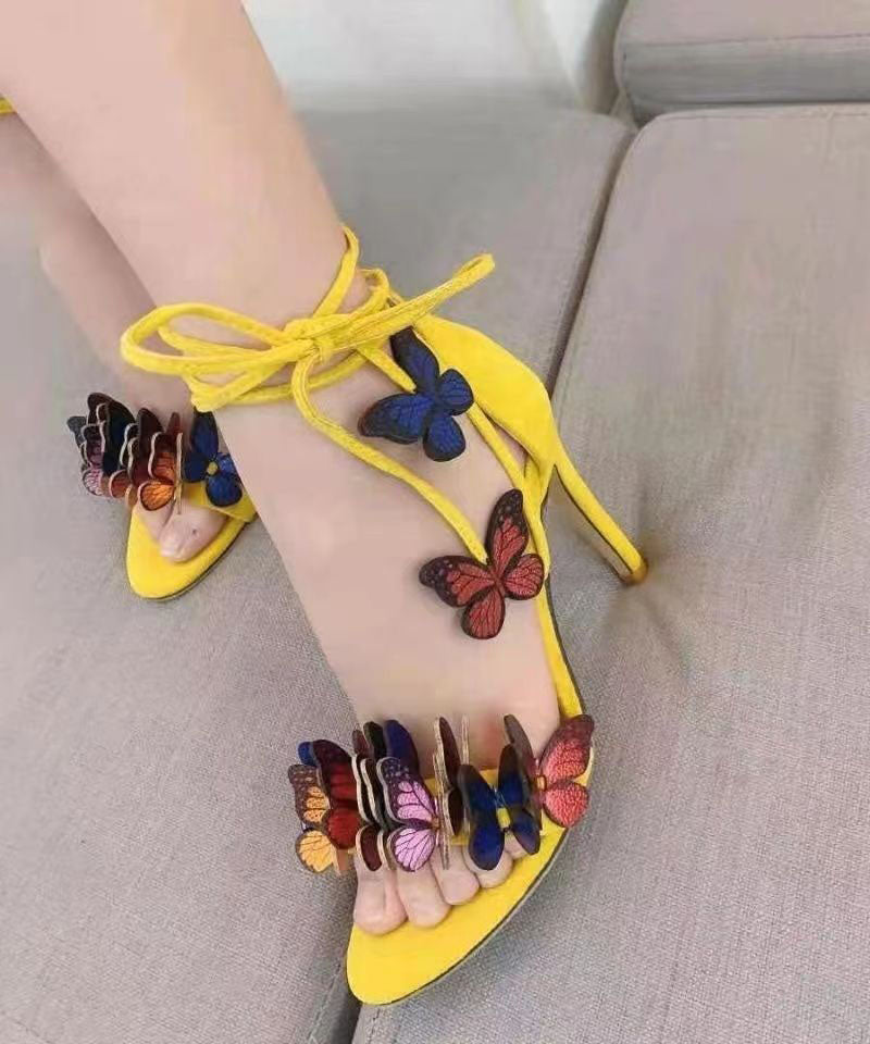 New Summer Strap Butterfly Stiletto High Heel Sandals