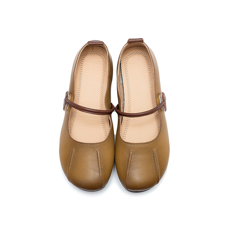 Spring Summer Retro Leather Casual Shoes