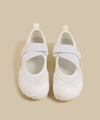 Handmade Splicing Flat Shoes For Women Red Breathable Mesh