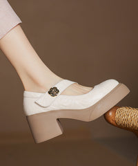 Splicing Chunky Loafer Shoes Black Sheepskin