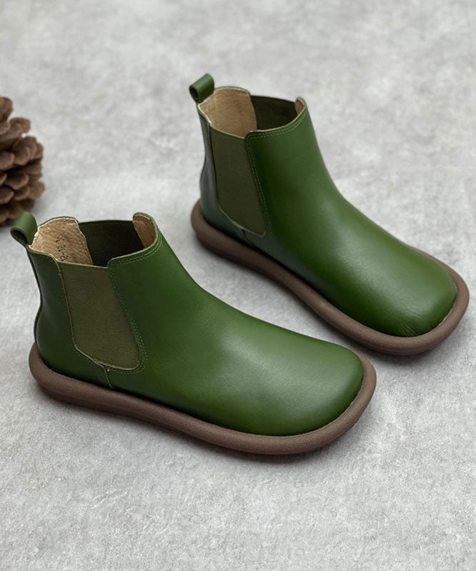 Chocolate Boots Cowhide Leather Shelsea Boots