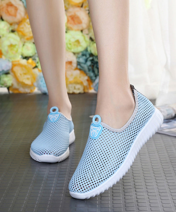 Purple Breathable Mesh Walking Sandals Hollow Out