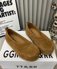 Comfortable Splicing Flat Shoes For Yellow Suede