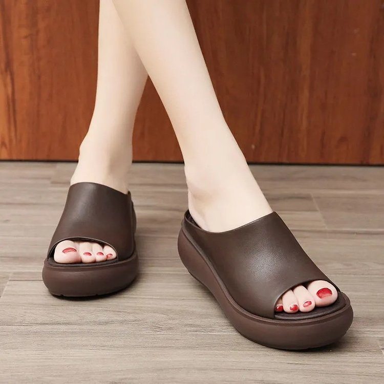 Retro Leather Sandals Slippers Shoes