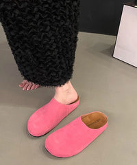 Autumn Khaki Suede Platform Slide Sandals