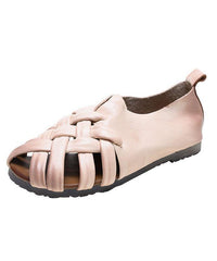 Water Sandals White Cowhide Leather Walking Sandals