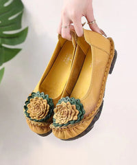 Red Flat Shoes For Comfortable Splicing Floral