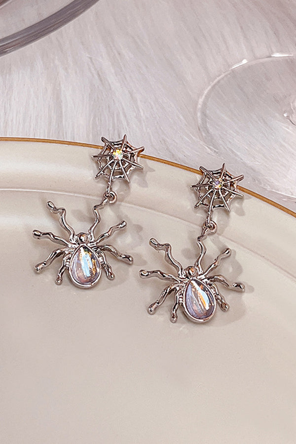 Moonstone Dark Spider Earrings