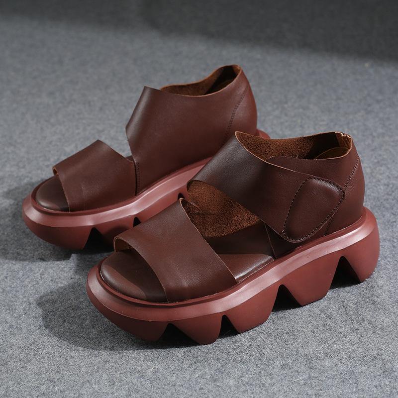 Summer Chocolate Walking Sandals Platform Peep Toe Sandals