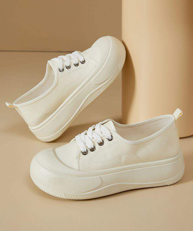 Yellow Cross Strap Splicing Canvas Flat Feet Shoes