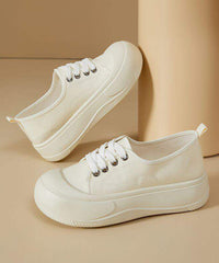 Yellow Cross Strap Splicing Canvas Flat Feet Shoes