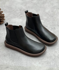 Chocolate Boots Cowhide Leather Shelsea Boots