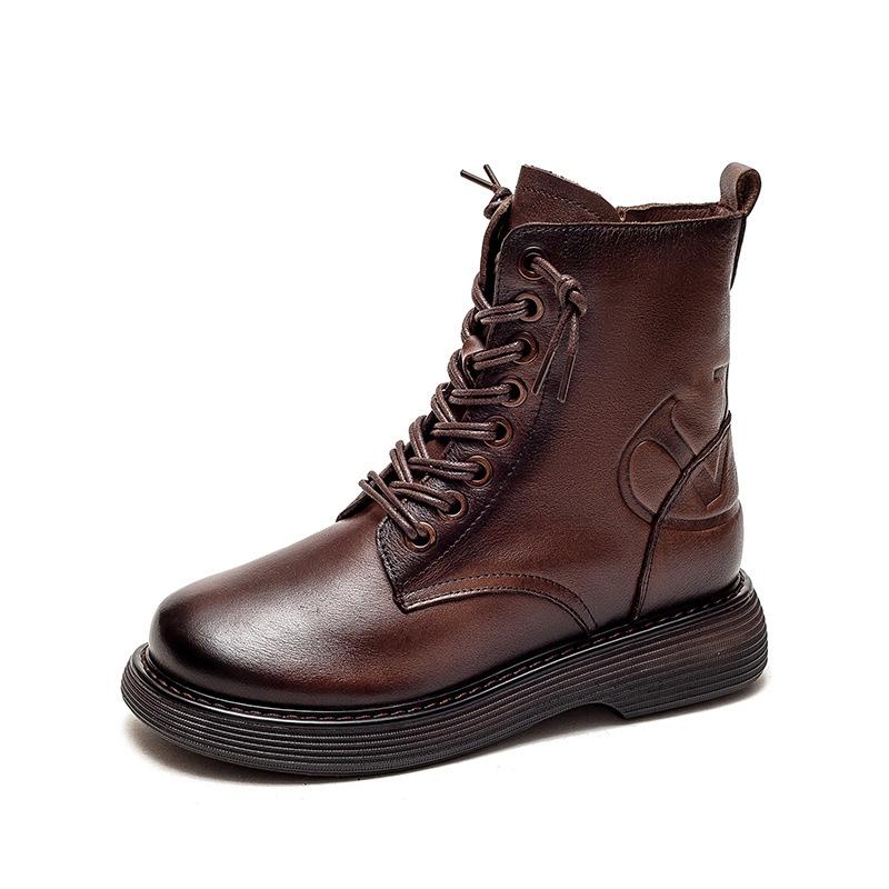 Autumn Winter Retro Casual Leather Boots