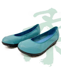 Beautiful Comfortable Flat Shoes For Rose Cowhide Leather