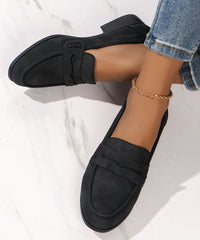Pink Suede Solid Cozy Flat Shoes For Loafer Shoes