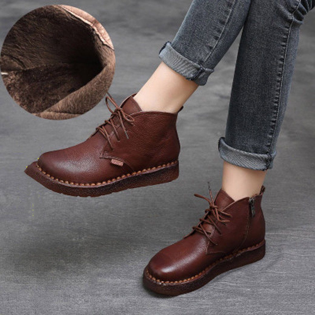 Cozy Autumn Winter Retro Handmade Boots 35-42