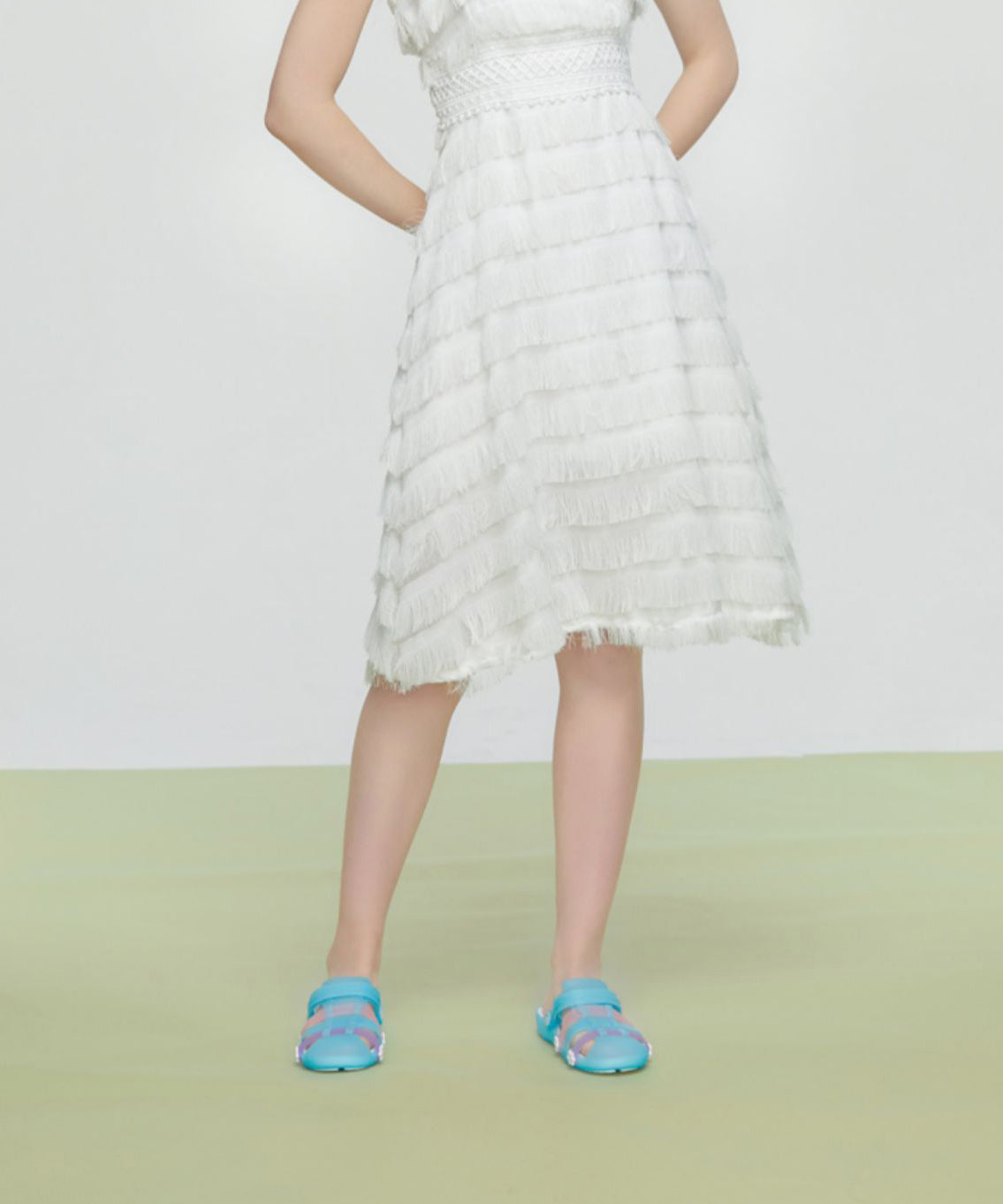 Summer Comfy Pink Hollow Out Flats Slide Sandals