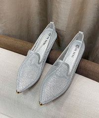 Comfortable Flat Feet Shoes Black Pointed Toe Hollow Out