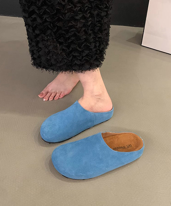 Autumn Khaki Suede Platform Slide Sandals