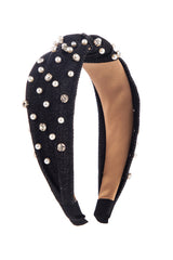 Pearl Rhinestone Fabric Headband