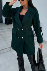Lapel Double-breasted Loose Coat
