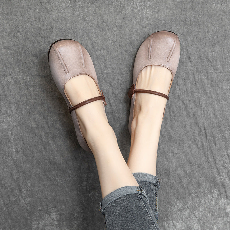 Spring Summer Retro Leather Casual Shoes