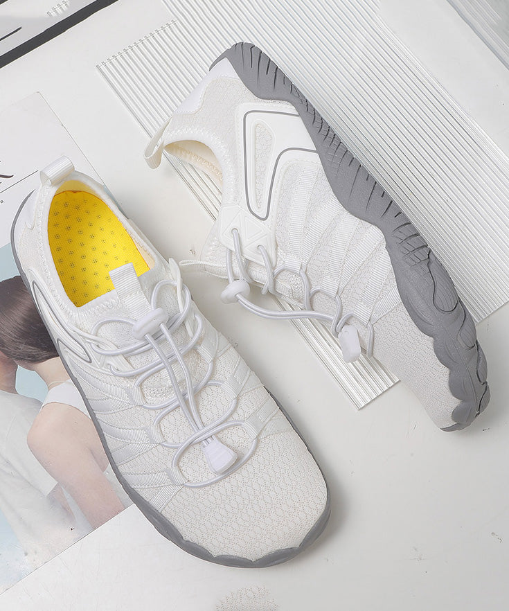 Women Pink Cotton Fabric Flat Shoes Splicing Cross Strap